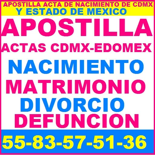 apostilla acta de nacimiento cdmx