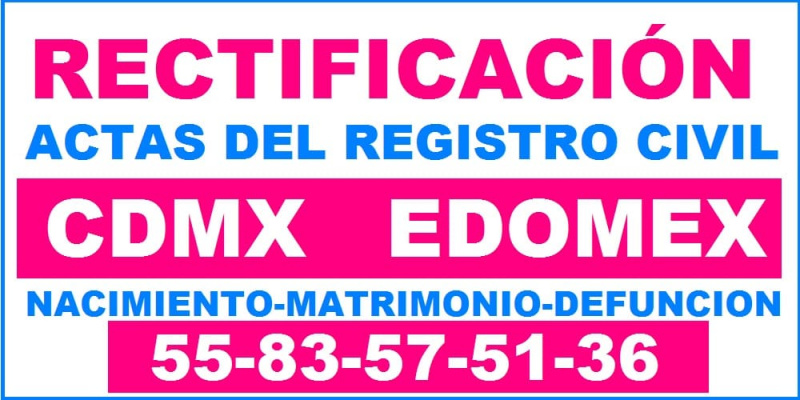 rectificacion de actas del registro civil